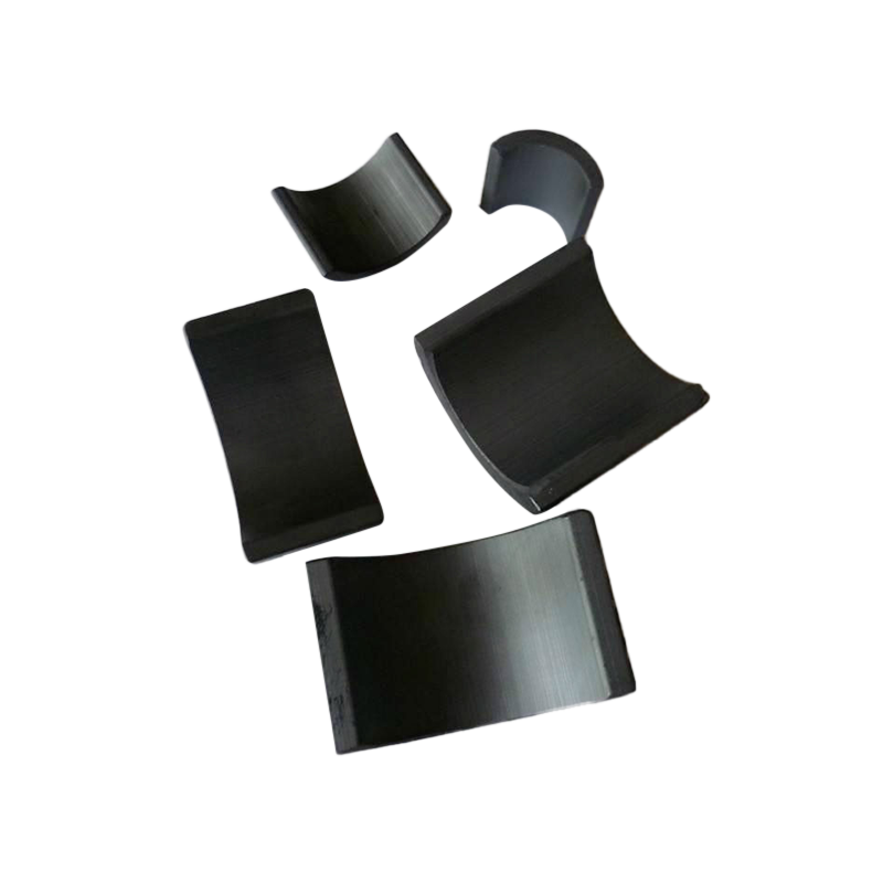 Curved Black Tile-shaped Ferrite Permanent Magnet